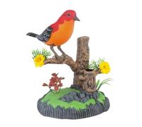 YIXANNX Gorrión Cantor Activo con portalápices Que Mejora la concentración y la Creatividad con Sonidos Naturales relajantes. Juguete de pájaro en Movimiento con chirrido a Pilas en una Rama.