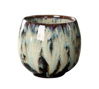 YIXANNX Impresionante taza de cerámica para la ceremonia del té, ideal para el hogar y la oficina, hecha a mano, fácil de limpiar, 110 ml, ideal regalo cumpleaños, juego tazas café, Estilo D