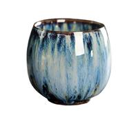 YIXANNX Impresionante taza de cerámica para la ceremonia del té, ideal para el hogar y la oficina, hecha a mano, fácil de limpiar, 110 ml, ideal regalo cumpleaños, juego tazas café, Estilo C