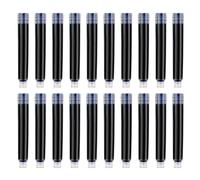 YIXANNX Juego de 20 recargas de tinta recargables, flujo suave e ininterrumpido, fácil de usar y reemplazar, apto para tintas estilográficas, azul borrable, 1784 Piedra de entintar