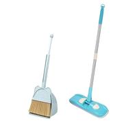 YIXANNX Juego de Limpieza para el hogar con Escoba para niños pequeños Fomenta la participación de los niños en Las tareas del hogar Mediante experiencias lúdicas Juego Limpieza para, Azul