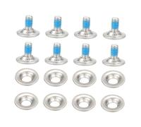 YIXANNX Juego de Tornillos y Arandelas avellanadas para Fijaciones de Snowboard. Incluye 8 Tornillos y 8 Arandelas. Repuestos Acero Inoxidable para Deportes al Aire Libre.