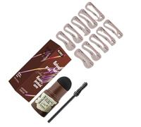 YIXANNX Kit de plantillas para sellos de cejas, resistente al agua, estampado contorno Natural, cobertura raíz cabello, plantillas para ocultar palos para principiantes, Negro