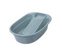 YIXANNX Lavadero con tabla de lavar a mano Soluciones de limpieza eficientes diseñadas para ropa de hogar y de bebé Lavadero con tabla de lavar Mini de mano, turquesa, 41 x 32.5 x 15 cm
