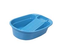 YIXANNX Lavadero con tabla de lavar a mano Soluciones de limpieza eficientes diseñadas para ropa de hogar y de bebé Lavadero con tabla de lavar Mini de mano, azul, 41 x 32.5 x 15 cm