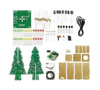 YIXANNX Luces LED giratorias para árbol de Navidad, Kit de bricolaje con atmósfera brillante, Kit producción electrónica para altavoces ABS, Estilo 1