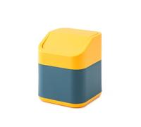 YIXANNX Mantenga su espacio de trabajo limpio y ordenado con nuestro bote de basura oficina Nuestro bote basura está hecho plástico minimalista calidad, Amarillo volteado + oscuro