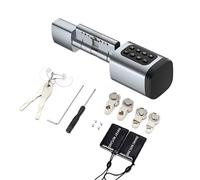 YIXANNX Mejora la seguridad de tu hogar con esta cerradura electrónica 2 en 1 con lector de huella dactilar y contraseña inteligente. Compatible con diversos tipos puertas. Fácil instalar, Plata