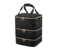 YIXANNX Organizador funcional de esmalte de uñas 3 capas con capacidad para 84 botellas que viajan con suministros y herramientas para uñas Más estuche transporte para esmalte viaje Asa