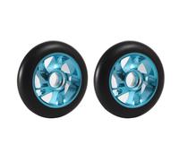 YIXANNX Paquete de 2 Ruedas para Patinete, 100mm, PU, 5 radios, monopatín, Maleta, bujes, Rodillo, Repuesto portátil, Accesorios de Repuesto, Cielo Azul