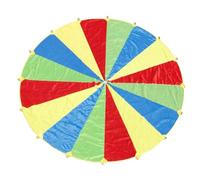 YIXANNX Paracaídas de arcoíris para niños, Juego cooperativo de educación temprana, Juguete Deportivo portátil para Ejercicio al Aire Libre, Paraguas con Asas