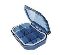 YIXANNX Pastillero para Bolso de Bolsillo con Compartimentos sellados Que Mantiene Las Pastillas Frescas y es Divertido y Moderno. Pastillero Diario con Compartimento pequeño, Azul, Rectángulo