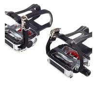 YIXANNX Pedales de Bicicleta con calapiés y Correas, rodamientos sellados de Repuesto, fáciles Instalar. Compatibles con Bicicletas estáticas BMX y Ejercicio.