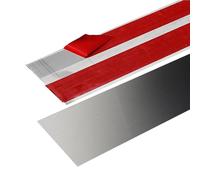 YIXANNX Placa de protección autoadhesiva para una fácil instalación en islas de cocina, armarios, placa protección acero inoxidable, tornillos y zócalo, A, 10 x 260 cm