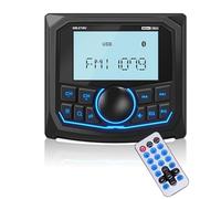 YIXANNX Radio MP5 AU-X FM para ATV Am Impermeable Bluetooth UTV RDS RZR SPA Reproductor de Video Multimedia Pantalla de 3 Pulgadas Sonido, con RGB