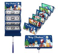 YIXANNX Sobre para tarjetas, creativo, sorpresa navideña, monedero navideño, billetera, tarjeta de felicitación, plegable , azul