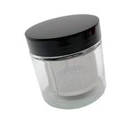 YIXANNX Solución de limpieza compacta, frasco para limpieza de piedras preciosas, colador acero inoxidable, botella manual, cuidado joyas, anillos fáciles limpiar, vasos, taza para joyas,