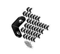 YIXANNX Soporte de Esquina en Forma de L. El Paquete Incluye 40 Soportes y 80 Tornillos. Ideal para Diario y Permite apretar Tornillos Entre Las Esquinas Las Tablas. Herrajes para Muebles, mesas y