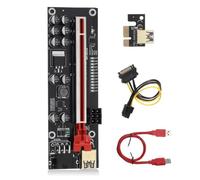 YIXANNX Tarjeta adaptadora PCI-E Convertidor 1x a 16x 10 Capacitores sólidos Extensor de Tarjeta gráfica PCI- Minero de Velocidad transmisión Datos rápidos
