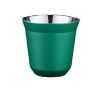 YIXANNX Tazas de café de acero inoxidable Botella doble pared aislada 80ML Taza aislamiento boca anillo agua té pequeña capacidad, Verde