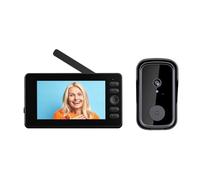 YIXANNX Timbre con cámara, videoportero, intercomunicador de Voz bidireccional, 1080P, píxeles a Todo Color, 1080 píxeles de definición a Todo Color