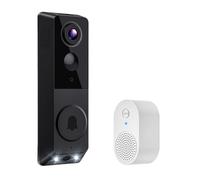 YIXANNX Timbre Inteligente con grabación de vídeo bidireccional y detección de Movimiento Que identifica al visitante. Seguridad Timbre con Video Inteligente ABS