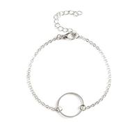 YIXANNX Tobillera de Lazo de Moda, Tobillo aleación Resistente al Desgaste Universal Ajustable Delicada, Cadenas pie Estilo Simple para Mujer, Plata