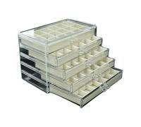 YIXANNX Vitrina de Piedras Preciosas, Caja de exhibición Rocas con cajones Ajustables para Cristales y Vitrina Gemas para, b