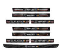 YIXIEDING Protección Completa para Peugeot 407 Coupe 2005 2006 2007 2008, 9 Piezas Fibra Carbono Alta Resistencia, Protege Umbrales y Bordes de Puertas contra Rayas,Black1