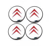 YIXIEDING Tapa Central de Rueda para Citroen Xantia 2000 2001 2002, Resistente al Agua y al Polvo, Tapacubo Llanta, Reemplazo, Tapón Central Rueda, 4 Unidades, Silver Red 1(60mm)