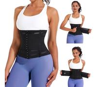 Yixinly Faja Reductora Mujer Adelgazante, Waist Trainer Fajas Reductoras Mujer Abdomen Faja Deportiva Mujer, Reductoras Abdomen Cinturilla Reductora Mujer Negro (M)