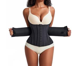 Yixinly Fajas Reductoras Mujer Waist Trainer Cintura Faja Corset Moldeador Cintura con Varillas de Soporte, Transpirable y Ajuste Invisible, Ideal para Deporte, Trabajo y Postparto (S)