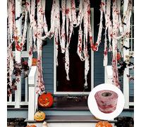 Yixinly Gasa de Sangre de Terror de 10 m, Decoración para Halloween Cortina de Tela para Decoracion de Puerta Buena para Fiestas, Accesorios de Halloween Decoracion Halloween