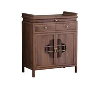 yixinzi-2024 Altar de Buda Mesa de Incienso Estilo Chino de Nogal Negro con cajón for Buda Mesa Budista(Medio)