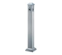 yixinzi-2024 Cenicero de pie Columna de Cenizas verticalZona de fumadoresPapelera for fumadoresAcero inoxidableRecogida de colillasExterior para Cigarrillos(Silver)