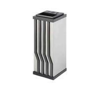 yixinzi-2024 Cenicero de pie Papelera de Exterior con Forma de Pilar de Fresno for Hotel, for vestíbulo, Pasillo Vertical de Acero Inoxidable, for Club de Hotel para Cigarrillos(Silver)