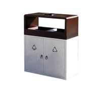yixinzi-2024 Contenedor de basura doble for exteriores, metal, for uso doméstico y comercial moderno Cubos de basura al aire libre