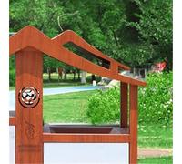 yixinzi-2024 Papelera de Techo Retro Estilo Exterior con Doble Caja metálica for Exteriores Cubos de Basura al Aire Libre