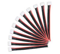 YIXISI 10 Piezas 3S Cargador de Balance de Batería Cable, JST XH Conector Adaptador con Cable de Silicona 15 cm 22awg