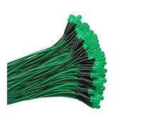 YIXISI 100 Piezas 5mm Ultra Brillante 12V Luces LED de Diodo Pre Cableado, LED precableado Redonda Bulbo Lámpara, Luz LED de Color Difuso (Verde)