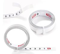 YIXISI 2 Piezas 2m Cinta Metrica Autoadhesiva, Regla de Escala Métrica Autoadhesiva, Derecha a Deizquierda Cinta Métrica de Acero, para Herramientas de Carpintería T-Track Router, Blanco