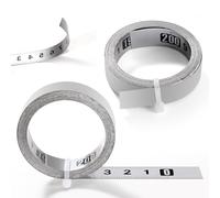 YIXISI 2 Piezas 2m Cinta Metrica Autoadhesiva, Regla de Escala Métrica Autoadhesiva, Derecha a Deizquierda Cinta Métrica de Acero, para Herramientas de Carpintería T-Track Router, Plata