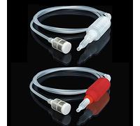 YIXISI 2 Piezas Sifón Cerveza Plastico, Brew Manguera de Sifón, Tubo de Sifón para Vino, Filtro de Sifón de Mano en Plastico, para Leche, Vino, Cerveza, 1.9m, Rojo/Blanco