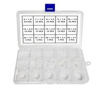 YIXISI 225 Piezas 15 Tamaños Juego de Surtido de Juntas Tóricas Blanco, Juntas de estanqueidad de silicona, para Sellado De Arandela De Fontanería y Reparación Rápida Automática