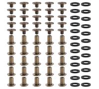 YIXISI 25 Juegos M5x8mm Juego de Tornillos Chicago, Remaches Cuero, Tornillos de Encuadernación de Libros, para Decoración de Cuero, Bronce