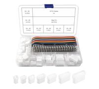 YIXISI 276 Piezas 2/3/4/5/6/7/8 Pin 2.54mm JST-XH Conectores de Vivienda de Cable Masculina, Adaptador de Cable JST Conector, con Cable Plano de Cinta de Color Arcoíris 1m 16 Pin 22 AWG
