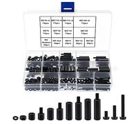YIXISI 280 Piezas M3 Macho Hembra Nailon Hexagonal Espaciador Separador Tornillo Tuerca Pilar Roscado Surtido kit Surtido, para Kit de Reparación de Placa PCB, Negro