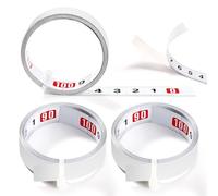 YIXISI 3 Piezas 1m Cinta Metrica Autoadhesiva, Regla de Escala Métrica Autoadhesiva, Derecha a Deizquierda Cinta Métrica de Acero, para Herramientas de Carpintería T-Track Router, Blanco