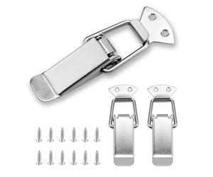 YIXISI 3 Piezas Cierre de Resorte, Cerradura de Palanca 112mm, Cerrojo de Bloqueo del Gabinete, Palanca Abrazadera Cierre Pestillo de Puerta para Caja de Herramientas, Cajcón, Baúl