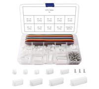 YIXISI 481 Piezas 2/3/4/5/6/7/8/9/10 Pin 2.54mm JST-XH Conectores de Vivienda de Cable Hembra, Adaptador de Cable JST Conector, con Cable Plano de Cinta de Color Arcoíris 1m 16 Pin 22 AWG